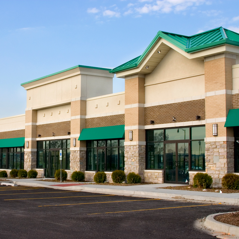 commercial building plaza